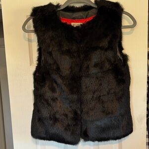 Michael Kors Elegant Black Fur Vest